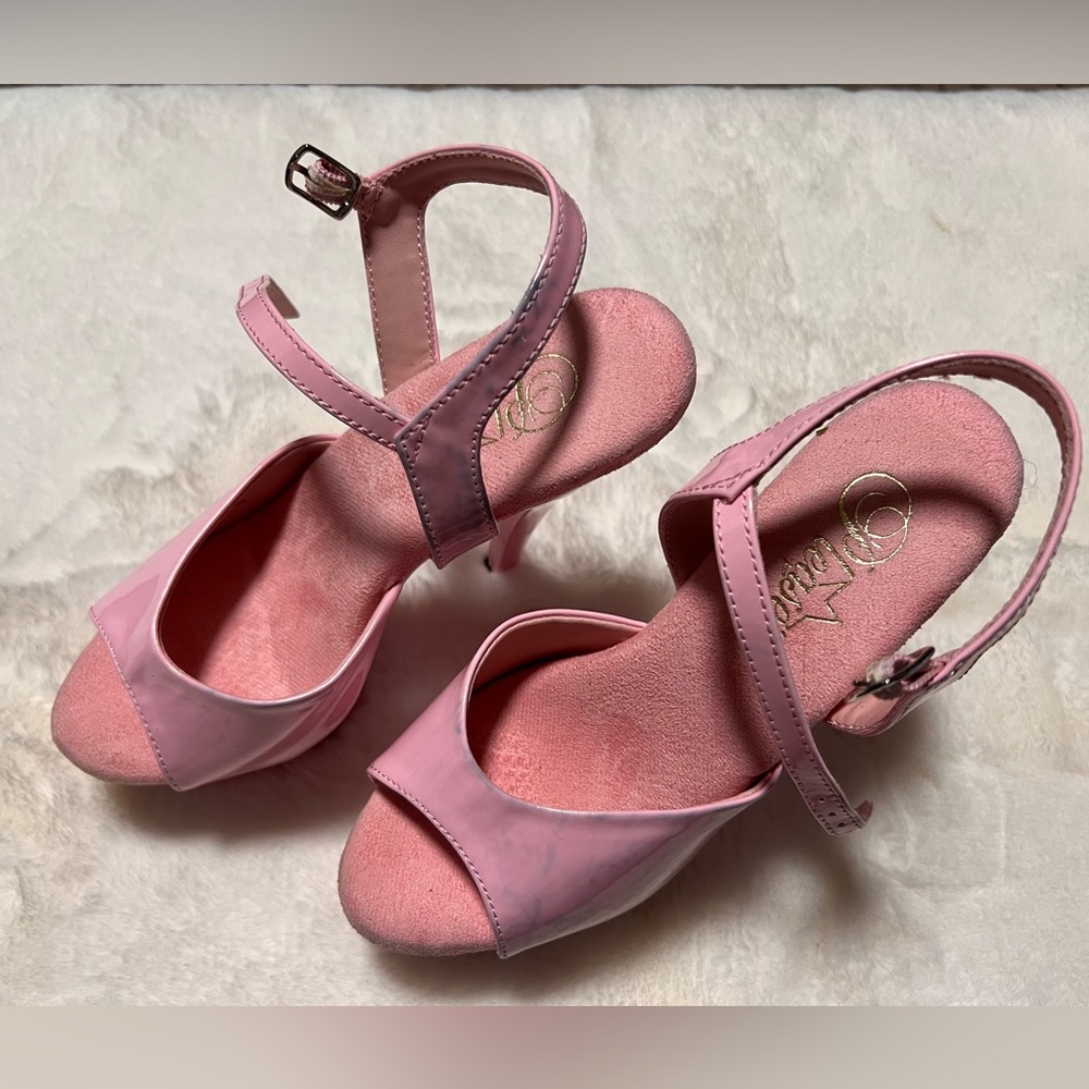 Pleaser Heels - Pink 7” Platform Sandals